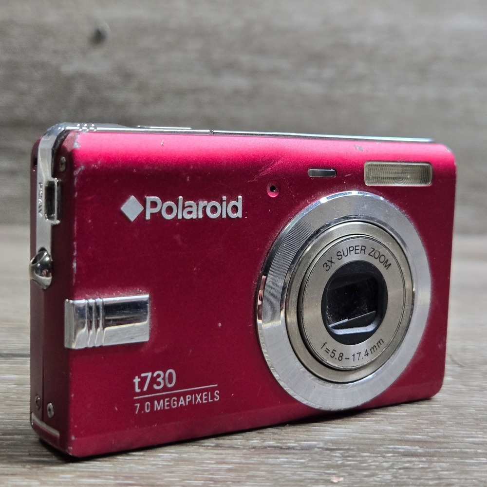 Polaroid T730 7MP Digital Camera 3x Optical Zoom Compact Silver Point & Shoot